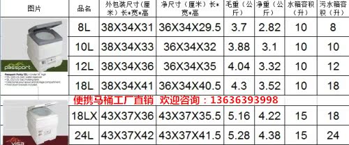 移动厕所房车坐便器便携式冲水马桶大号24L