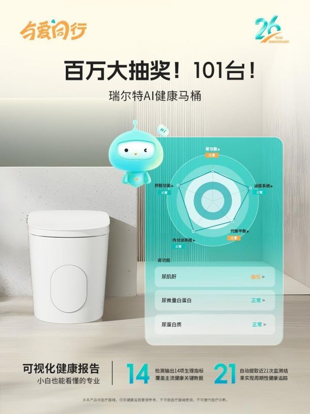 瑞尔特百万AI健康马桶大抽奖揭幕AI健康时代(图3)