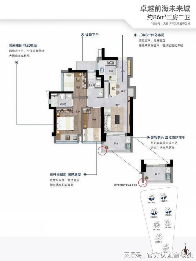 卓越前海未来城容积率为477 围合式布局和大面积园林景观打造(图7)