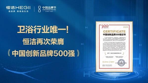 恒洁蝉联中国创新品牌500强解码行业唯一连续上榜的创新密码(图1)