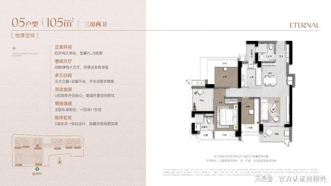 270°环幕主卧！福田卓越缦悦檀府173㎡四房私享市民中心全景(图7)