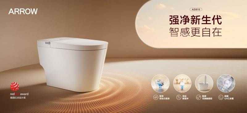 ARROW箭牌P2智能马桶：以灵动智慧冲适配多场景兼顾便捷与环保(图1)